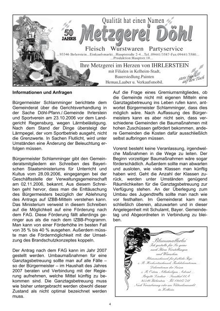 Gemeinde Ihrlerstein MITTEILUNGSBLATT