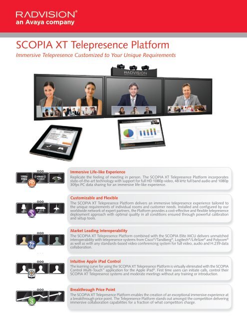 SCOPIA XT Telepresence Platform - Radvision