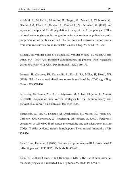 Identifikation und immunologische Charakterisierung von MHC ...