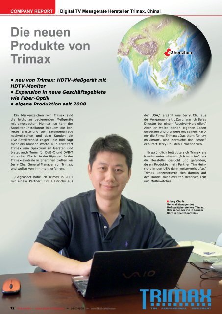 Die neuen Produkte von Trimax - TELE-satellite International ...