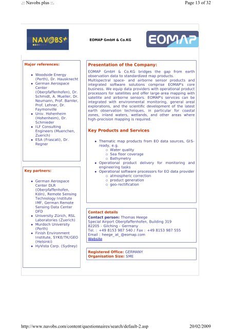 NAVOBSPLUS catalogue - European BIC Network
