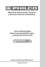 Manual de instrucciones, Garantía y Servicios Técnicos ... - Philco