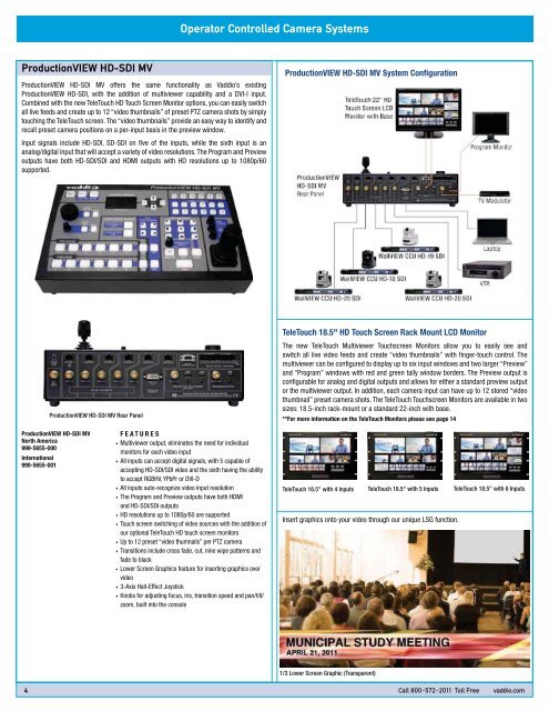 Vaddio Operator Controlled Camera Systems - 1pcn.com