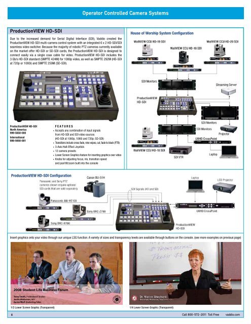 Vaddio Operator Controlled Camera Systems - 1pcn.com