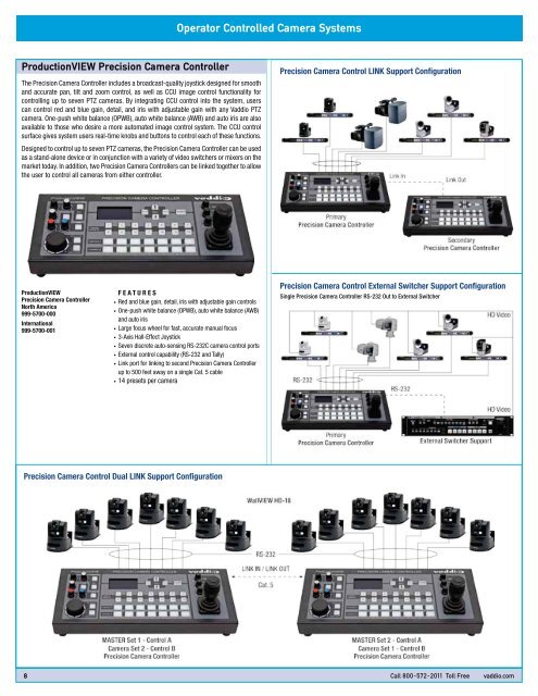 Vaddio Operator Controlled Camera Systems - 1pcn.com