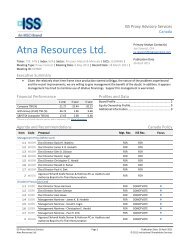 ISS Proxy Recommendations - Atna Resources Ltd.