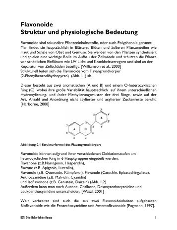 Flavonoide Struktur und physiologische Bedeutung - BCSI