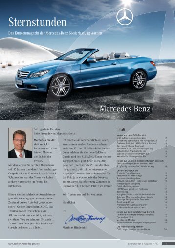 Das Kundenmagazin Der Mercedes-Benz Niederlassung Aachen