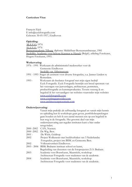 Curriculum Vitae - DoubleApics