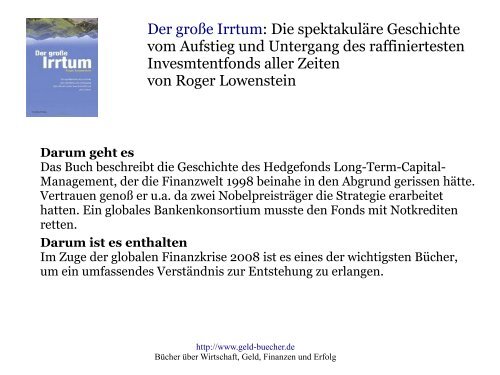 Die 20 besten Wirtschaftsbücher aller Zeiten - Geld-Bücher.de