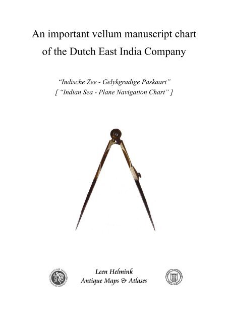 An important vellum manuscript chart of the Dutch East India Company