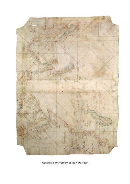 An important vellum manuscript chart of the Dutch East India Company