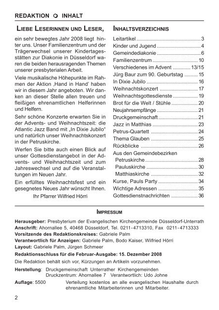 evangelisch in - Evangelische Kirchengemeinde Unterrath ...