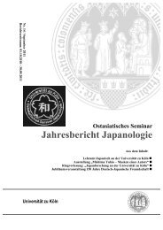 Ostasiatisches Seminar Jahresbericht Japanologie