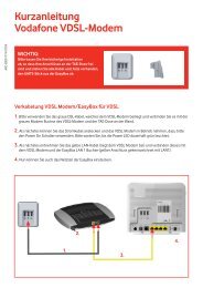 Kurzanleitung Vodafone Vdsl-Modem