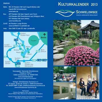 KULTURKALENDER 2013 - Gemeinde Schwielowsee