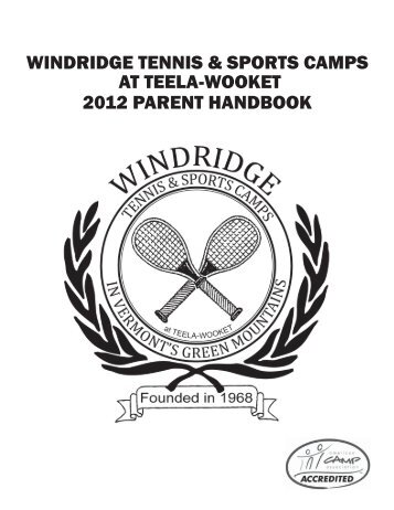 windridge tennis & sports camps at teela-wooket 2012 parent ...