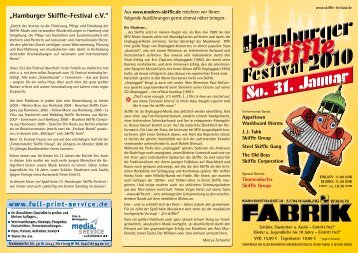 der Flyer - Hamburger Skiffle Festival