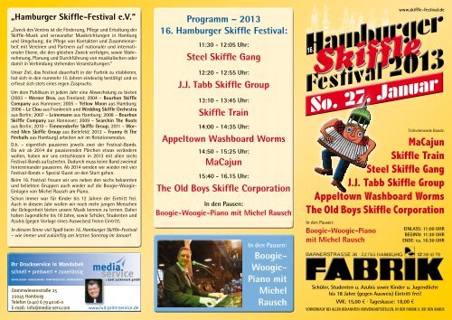 Aktueller Flyer: 2013 - Skiffle Train