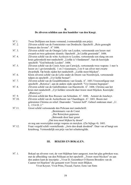 Beknopte geschiedenis van "Trou moet Blycken" 1503 - 1922