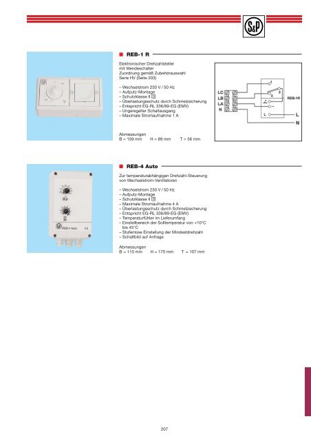 Elektronische Drehzahlsteller - Soler & Palau