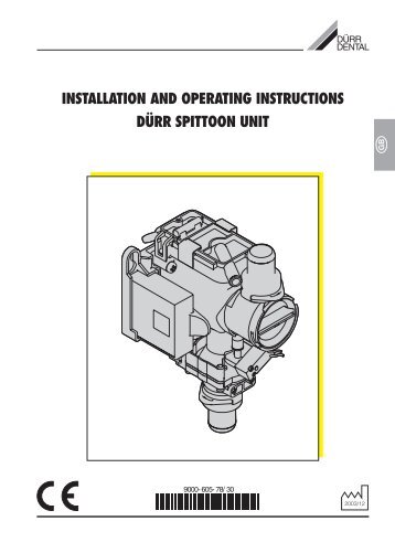 installation and operating instructions dürr spittoon unit