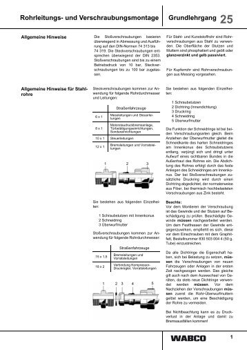 Rohrleitungs- und Verschraubungsmontage Grundlehrgang 25