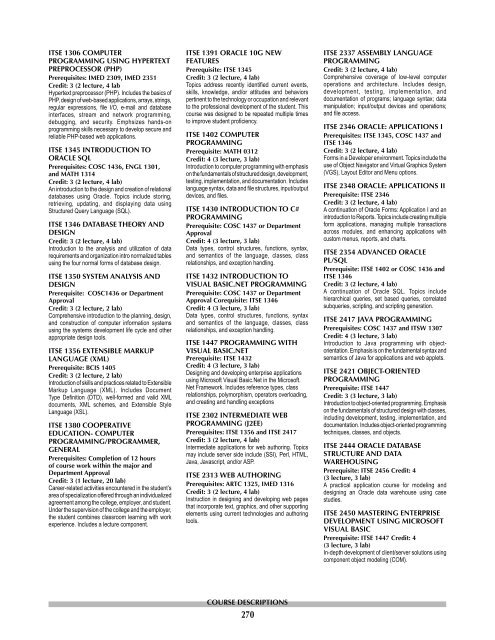General Course Descriptions - Houston Community College System