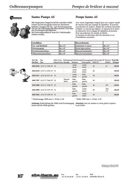 Inhalt Aperçu - alba-therm ag