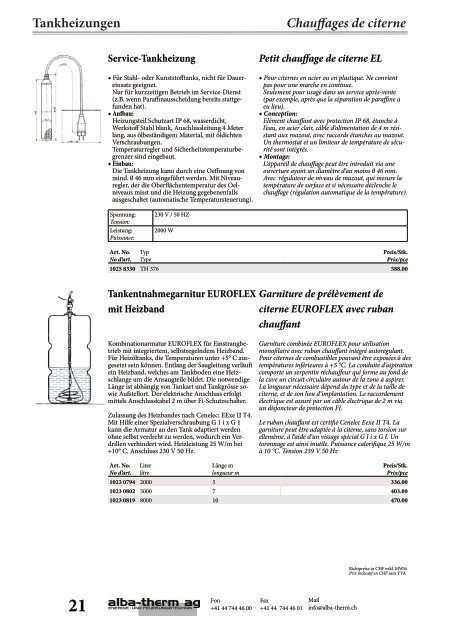 Inhalt Aperçu - alba-therm ag