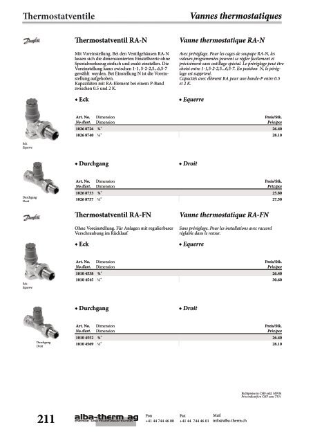 Inhalt Aperçu - alba-therm ag