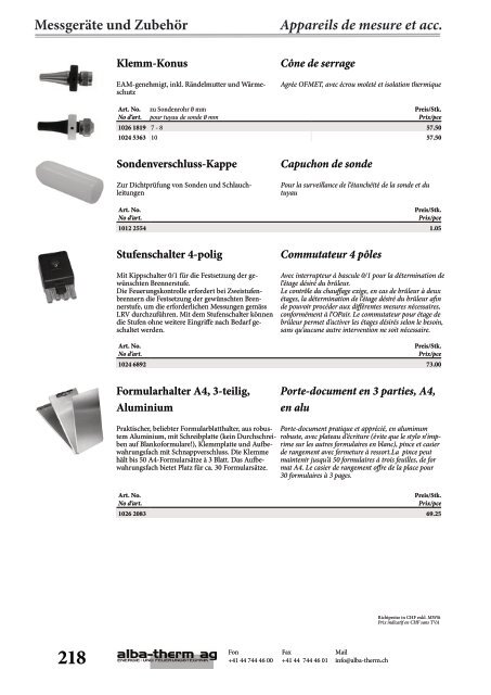 Inhalt Aperçu - alba-therm ag