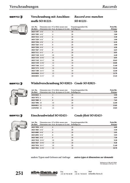 Inhalt Aperçu - alba-therm ag