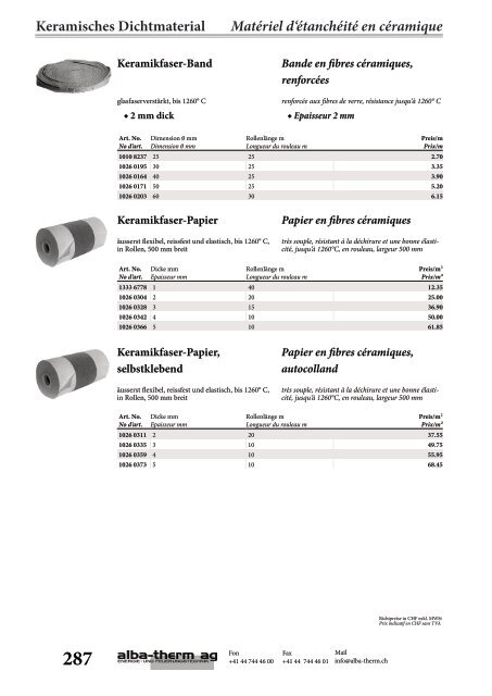 Inhalt Aperçu - alba-therm ag