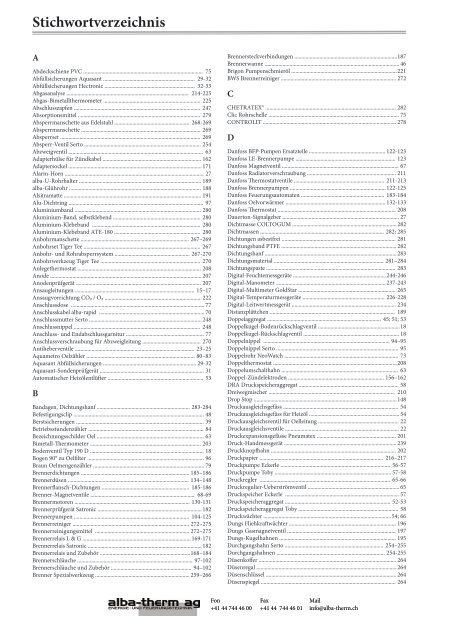 Inhalt Aperçu - alba-therm ag