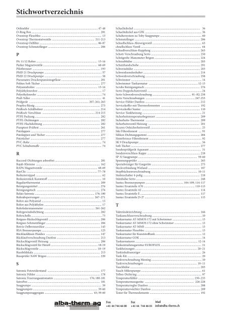 Inhalt Aperçu - alba-therm ag