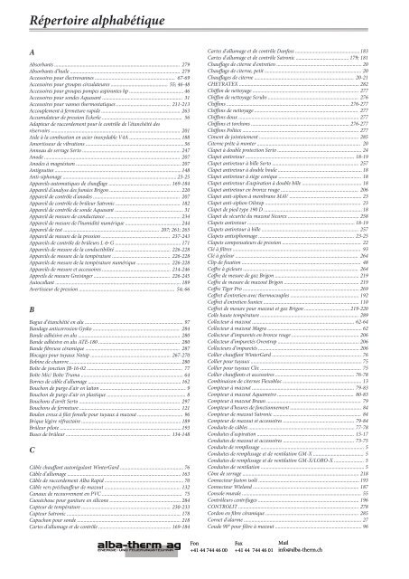 Inhalt Aperçu - alba-therm ag