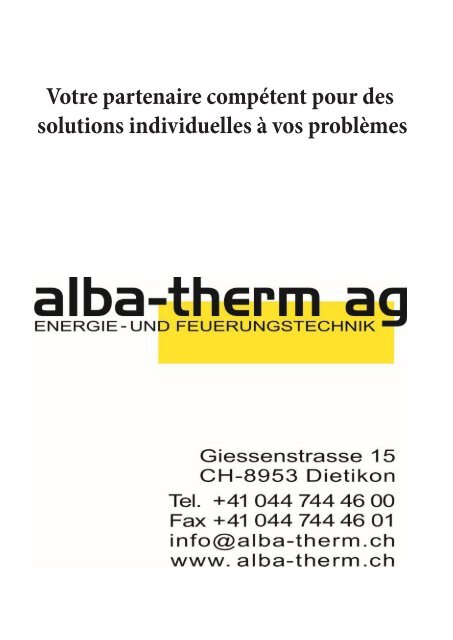 Inhalt Aperçu - alba-therm ag