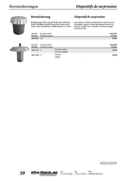 Inhalt Aperçu - alba-therm ag