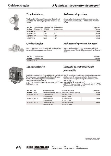 Inhalt Aperçu - alba-therm ag