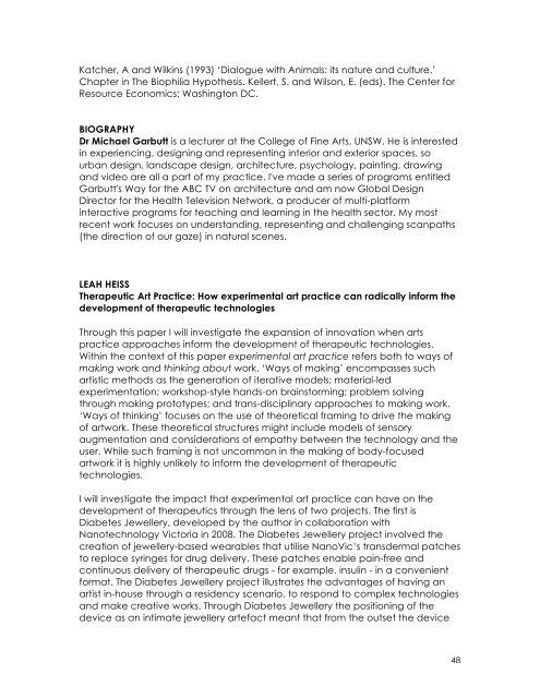 main conference abstracts & biographies - University of New South ...