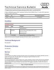 Technical Service Bulletin - Audi