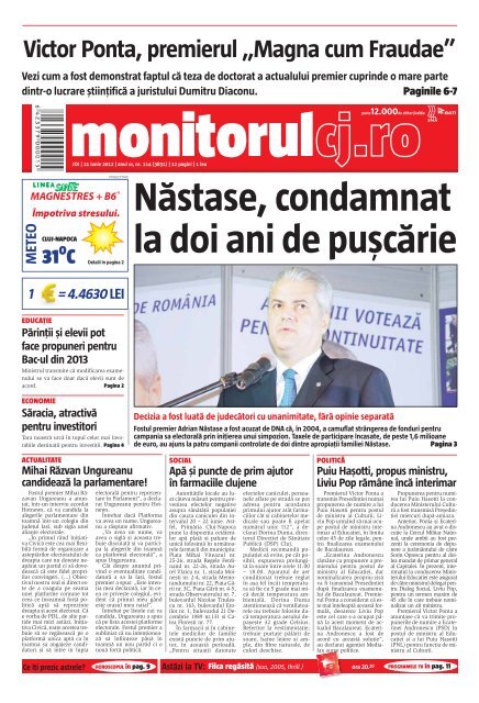 Victor Ponta Premierul Magna Cum Fraudae Monitorul De Cluj