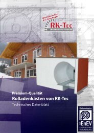 RWSK Wärmedämmblock - RK-TEC Rolladentechnik GmbH