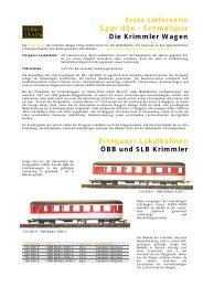 Erste Lieferserie Spur H0e - Schmalspur Die Krimmler ... - Ferro Train