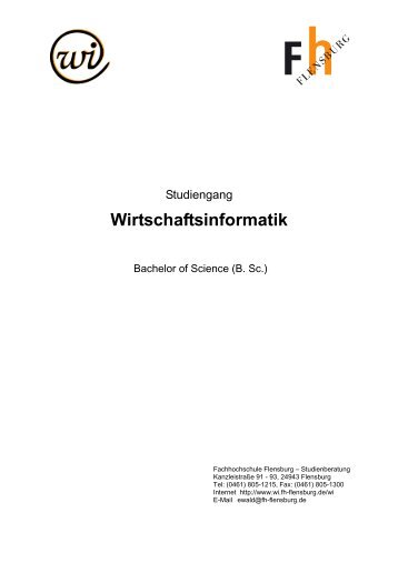 Wirtschaftsinformatik - Fachhochschule Flensburg