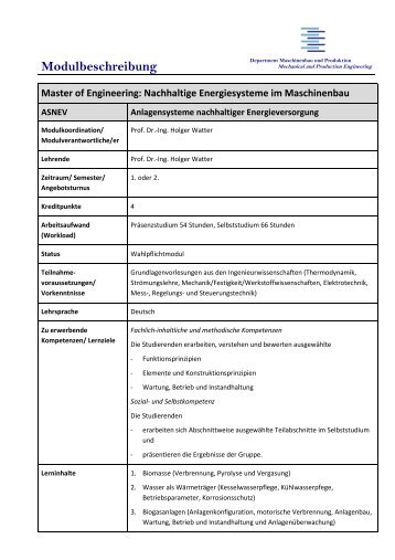 Modulbeschreibung