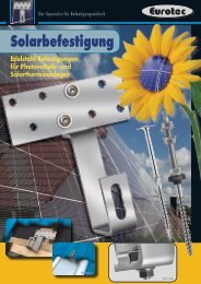 Solarbefestigung - E.u.r.o. Tec GmbH