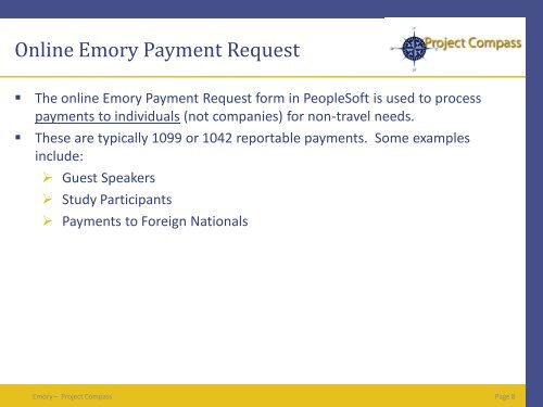 Transacting in PeopleSoft Financials - Project Compass - Emory ...