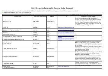 Sustainability Report or Similar Document - BM&FBovespa